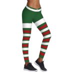Christmas Leggings - Women 3D Xmas Theme Workout Stripe Legging