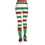Christmas Leggings - Women 3D Xmas Workout Elastic Stripe Legging