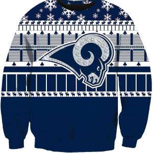 Christmas Los Angeles Rams Sweatshirts - Blue Sweatshirt