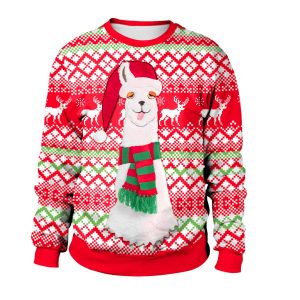 Christmas Sweaters - Alpaca 3D Printed Round Neck Sweatshirt