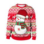 Christmas Sweaters - Multicolor Snowman 3D Crew Neck Sweatshirt