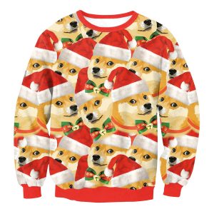 Christmas Sweatshirts - Christmas Funny Dog Icon Cute 3D Sweatshirt