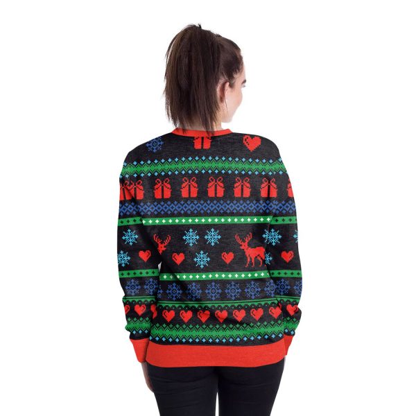 Christmas Sweatshirts - Christmas Unicorn Icon Cute 3D Sweatshirt