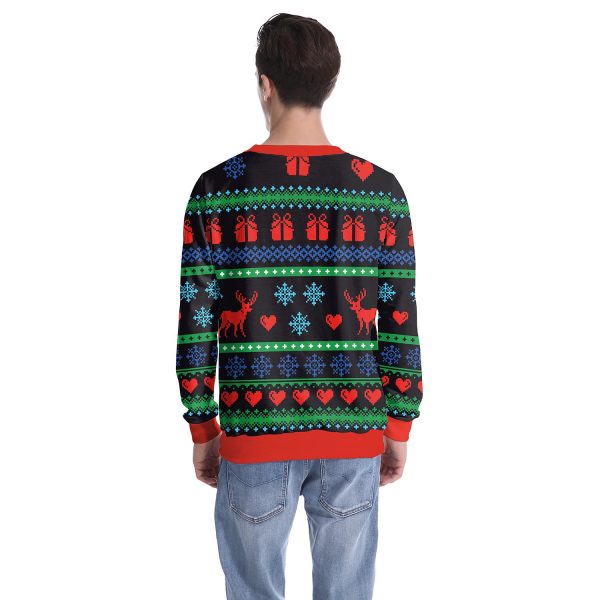 Christmas Sweatshirts - Christmas Unicorn Icon Cute 3D Sweatshirt