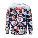 Christmas Sweatshirts - Cute Christmas Deer Cartoon Style Striped Pattern 3D Sweatshirt