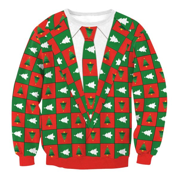 Christmas Sweatshirts - Cute Christmas Tree Icon 3D Sweatshirt