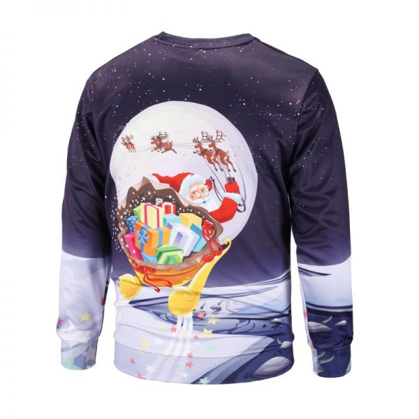 Christmas Sweatshirts - Cute Santa Striped Pattern 3D Sweatshirt