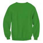 Christmas Sweatshirts - Funny Santa Icon Cool Green 3D Sweatshirt