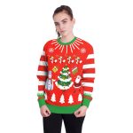 Christmas Sweatshirts - Happy Christmas Tree and Snowman Icon Cute 3D Sweatshirt