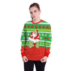 Christmas Sweatshirts - Happy Santa Claus Gift Icon Cute 3D Sweatshirt