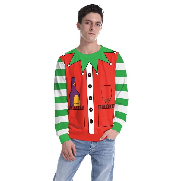 Christmas Sweatshirts - Red Christmas Clown Cosplay Icon Cute 3D Sweatshirt