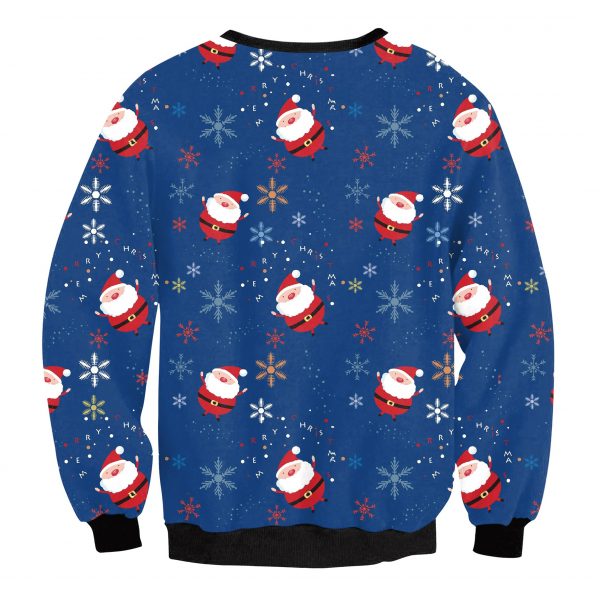 Christmas Sweatshirts - Santa Claus Cartoon Style Icon Super Cute 3D Sweatshirt