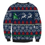 Christmas Sweatshirts - Santa Claus Christmas Sleigh Icon Cute 3D Sweatshirt