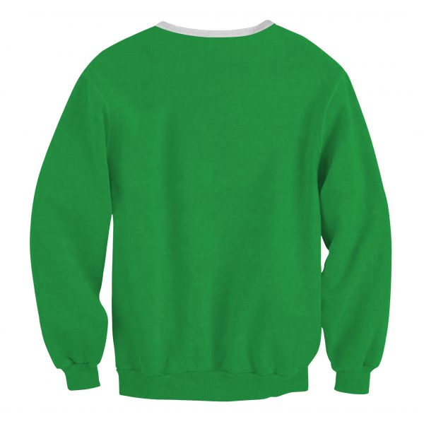Christmas Sweatshirts -Santa Claus Cosplay Green 3D Sweatshirt