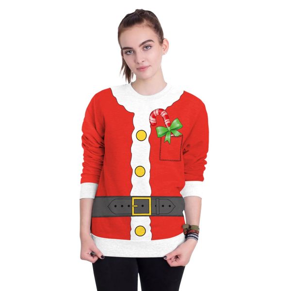 Christmas Sweatshirts - Santa Claus Cosplay Icon Super Cool Red 3D Sweatshirt