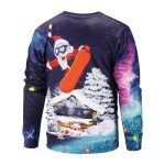 Christmas Sweatshirts - Santa Claus Ski Super Cool Icon 3D Sweatshirt
