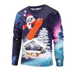Christmas Sweatshirts - Santa Claus Ski Super Cool Icon 3D Sweatshirt