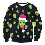 Christmas Sweatshirts - Super Cool Alien Icon Funny 3D Sweatshirt