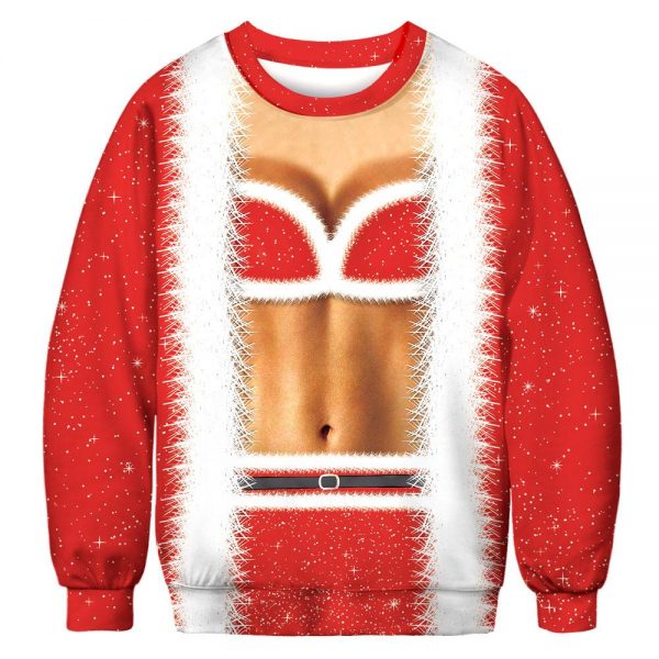 Christmas Sweatshirts - Super Cool Santa Claus Cosplay Icon Red 3D Sweatshirt