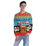 Christmas Sweatshirts - Super Cool Santa Claus Striped Pattern 3D Sweatshirt