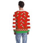 Christmas Sweatshirts - Super Cute Cartoon Deer Icon Red 3D Sweatshirt