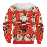 Christmas Sweatshirts - Super Cute Santa Claus Icon Red 3D Sweatshirt