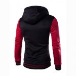 Color Block Hoodie - Hooded Botton Active Bomber Jacket