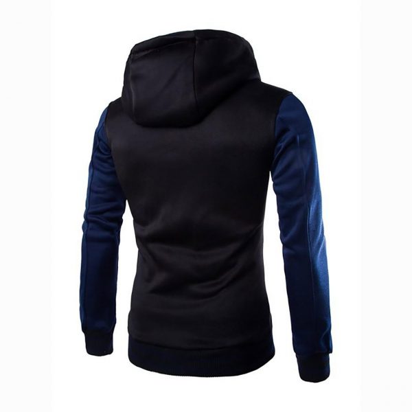 Color Block Hoodie - Hooded Botton Active Bomber Jacket