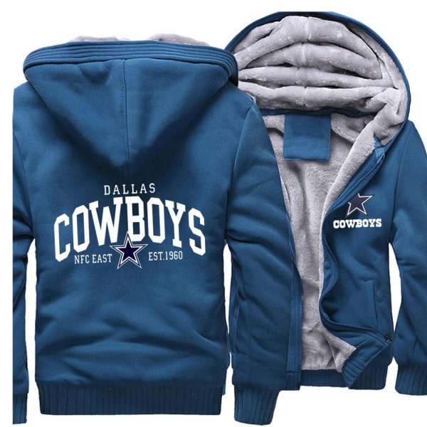 Cowboys Jackets - Solid Color Cowboys Jacket Series Cowboys Rugby Training Fleece Jacket