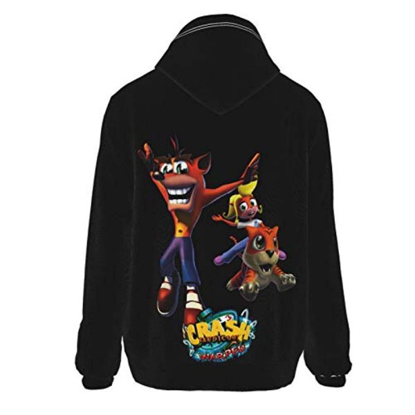 Crash Bandicoot Hoodies - 3D Print Black Pullover Sweatshirt