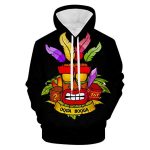 Crash Bandicoot Hoodies - Aku Aku 3D Print Black Pullover Sweatshirt