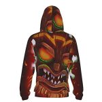 Crash Bandicoot Hoodies - Aku Aku 3D Print Brown Pullover Sweatshirt