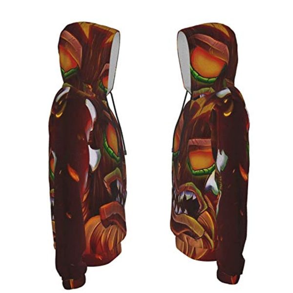 Crash Bandicoot Hoodies - Aku Aku 3D Print Brown Pullover Sweatshirt