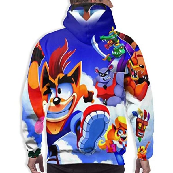 Crash Bandicoot Hoodies - Crash Bandicoot 3D Print Pullover Sweatshirt