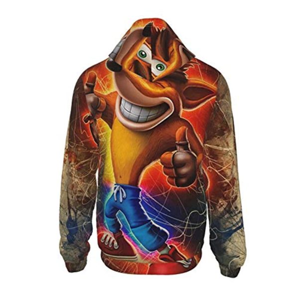 Crash Bandicoot Hoodies - Crash Bandicoot 3D Print Pullover Sweatshirt
