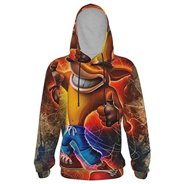 Crash Bandicoot Hoodies - Crash Bandicoot 3D Print Pullover Sweatshirt