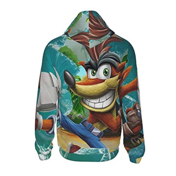 Crash Bandicoot Hoodies - Crash Bandicoot 3D Print Pullover Sweatshirt