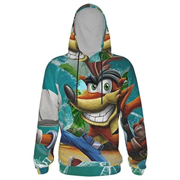 Crash Bandicoot Hoodies - Crash Bandicoot 3D Print Pullover Sweatshirt