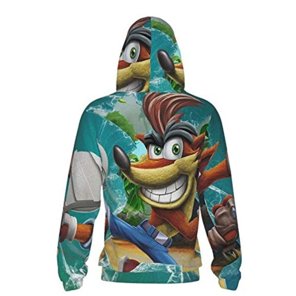Crash Bandicoot Hoodies - Crash Bandicoot 3D Print Pullover Sweatshirt