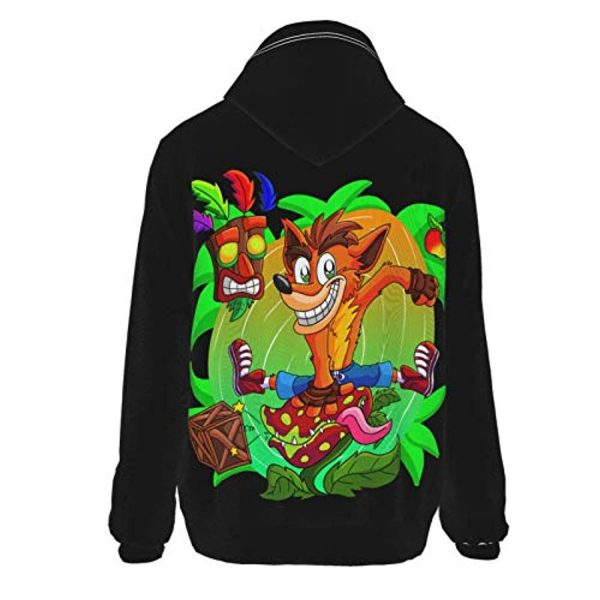 Crash Bandicoot Hoodies - Crash Bandicoot Aku Aku Black 3D Print Pullover Sweatshirt