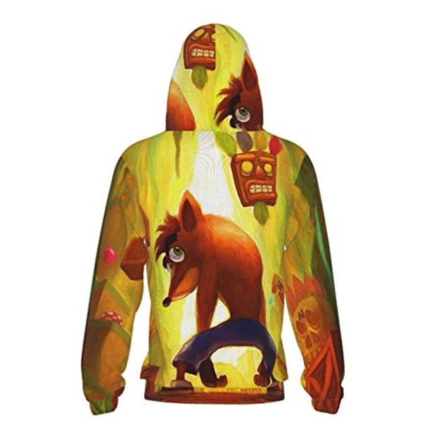 Crash Bandicoot Hoodies - Crash Bandicoot Aku Aku Yellow 3D Print Pullover Sweatshirt