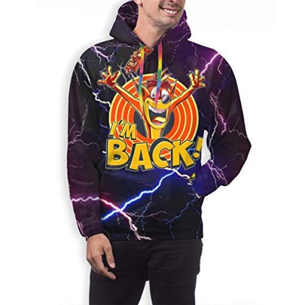 Crash Bandicoot Hoodies - Crash Bandicoot I'M Back 3D Print Pullover Sweatshirt