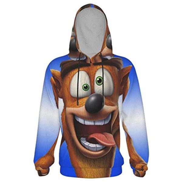 Crash Bandicoot Hoodies - Crash Bandicoot Teens 3D Print Hooded Pullover Sweatshirt