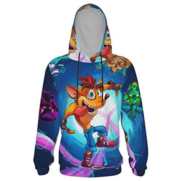 Crash Bandicoot Hoodies - Crash Bandicoot Teens 3D Print Hooded Pullover Sweatshirt