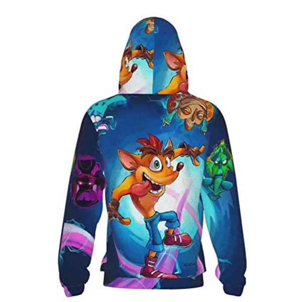 Crash Bandicoot Hoodies - Crash Bandicoot Teens 3D Print Hooded Pullover Sweatshirt