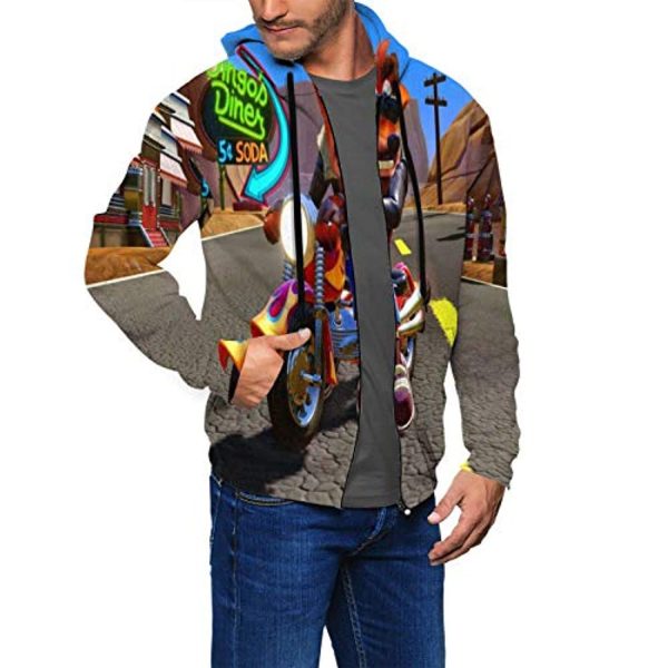 Crash Bandicoot Hoodies - Motor Crash Bandicoot 3D Print Pullover Sweatshirt