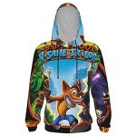 Crash Bandicoot Hoodies - N. Sane Trilogy Teens 3D Print Hooded Pullover Sweatshirt