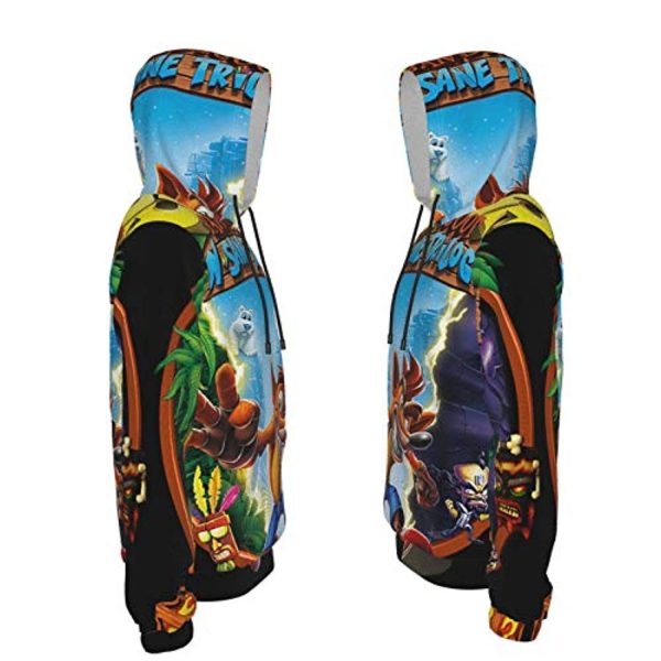 Crash Bandicoot Hoodies - N. Sane Trilogy Teens 3D Print Hooded Pullover Sweatshirt