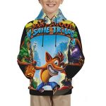 Crash Bandicoot Hoodies - N. Sane Trilogy Teens 3D Print Hooded Pullover Sweatshirt