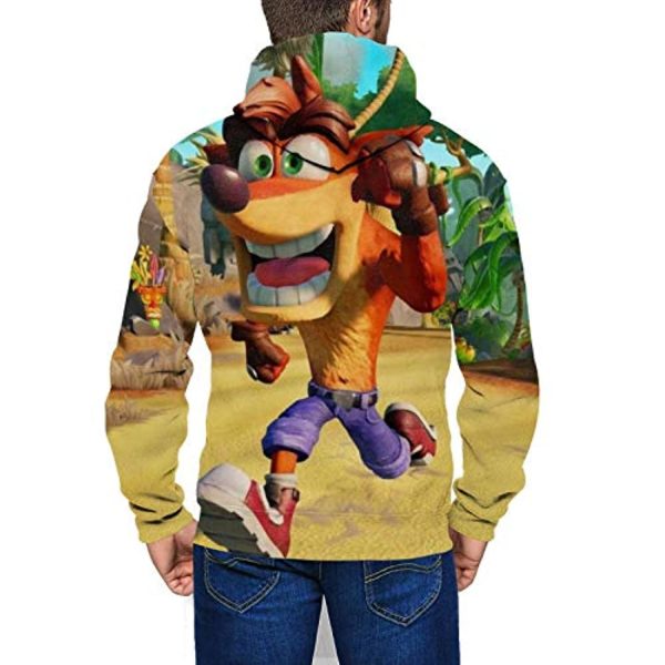 Crash Bandicoot Hoodies - Running Crash Bandicoot 3D Print Pullover Sweatshirt